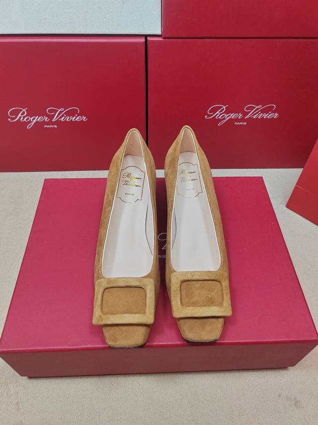 New Luxury Suede Square-Toe Shoes from Official Stores Upper: Original custom s