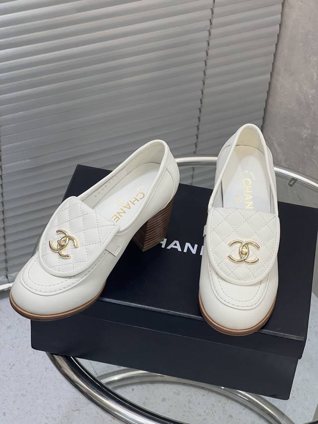 Factory Direct Sales Chanel New High-Heeled Shell Shoes/Loafers Top-Tier Single