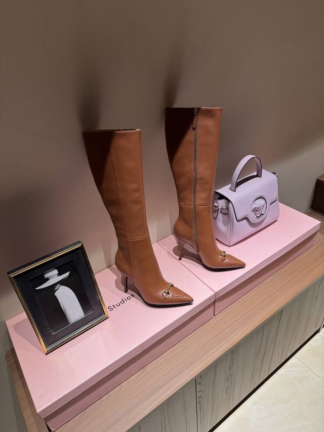 2025Fw Autumn/Winter New Arrival High-Heeled Boots Winter Gucci New Pointed Toe