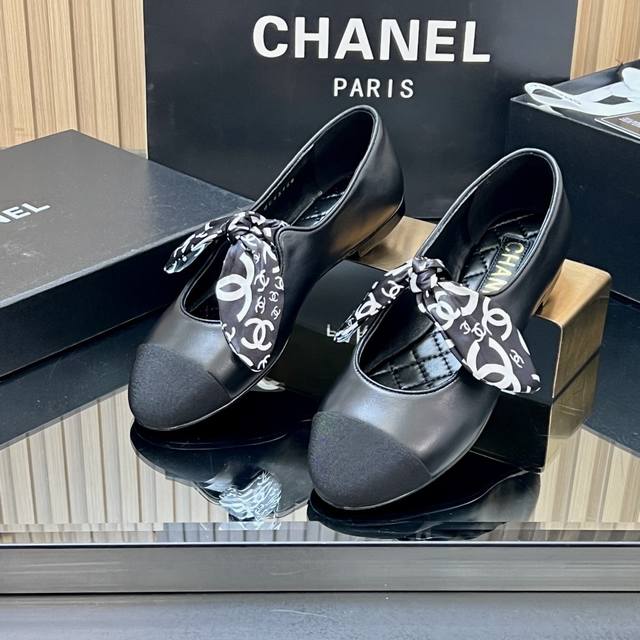 Top-tier version Chanel 26C Early Spring Second Generation Bow Mary Jane Shoes B