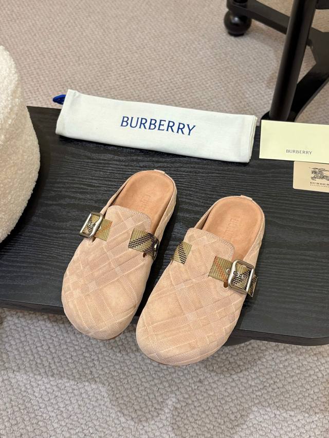 Embossed Men's & Women's 330 RMB! Burberry 2025 Hot Selling Birkenstock Slipper