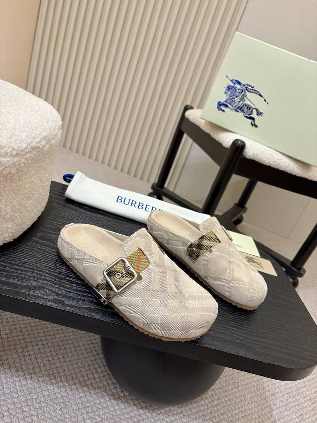 Embossed Men's & Women's 330 RMB! Burberry 2025 Hot Selling Birkenstock Slipper