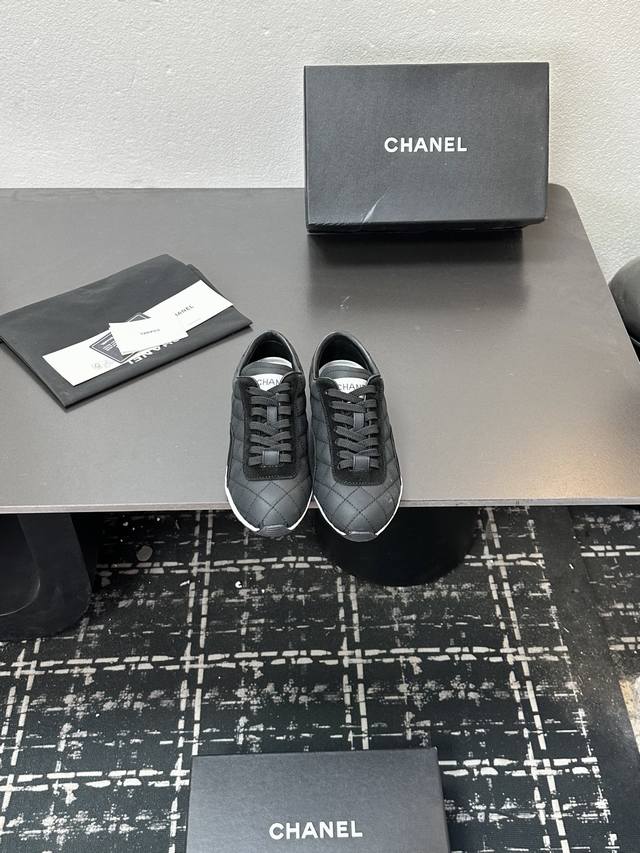 Chanel Quilted Baseball Shoes, Tennis Shoes, Casual Sports Shoes Original Purcha