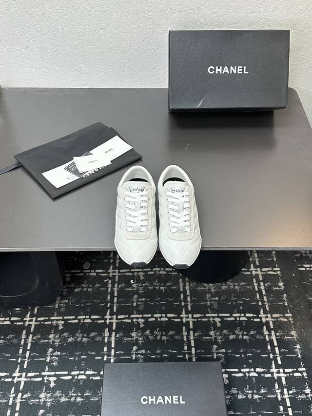 Chanel Quilted Baseball Shoes, Tennis Shoes, Casual Sports Shoes Original Purcha