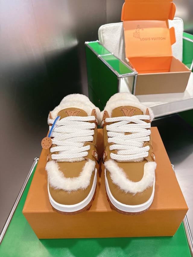 Top-tier version Louis Vuitton Chubby Trainer Shoes Casual Shoes Genuine Wool Li