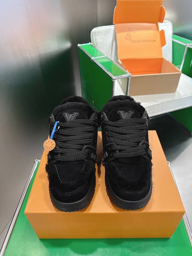 Top-tier version Louis Vuitton Chubby Trainer Shoes Casual Shoes Genuine Wool Li