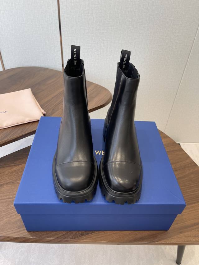 Dongguan-made Sw new 5050 Soho chunky heel platform ankle boots! Sw's boots are