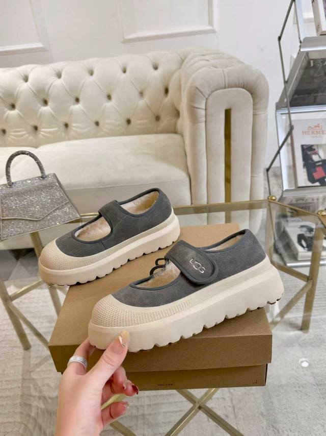 Autumn/Winter New Arrival: Furry Shoes ~Suede leather upper ~The sole is made f