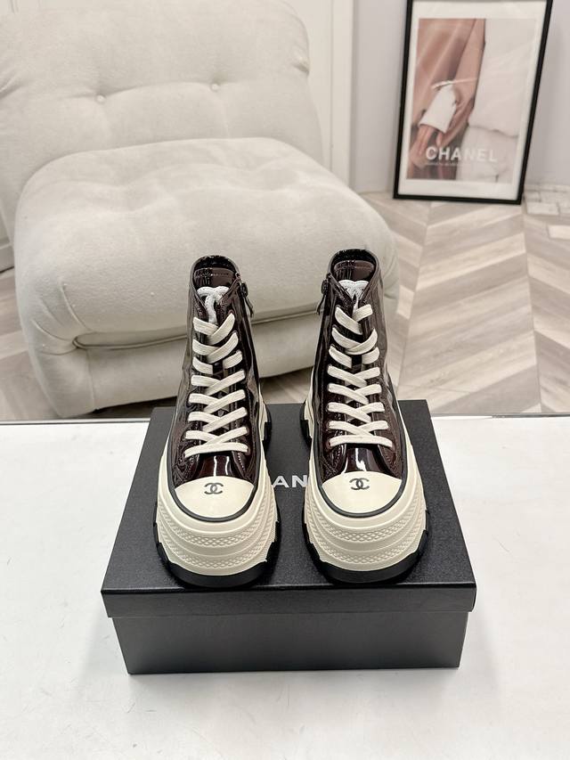 Size: 35-40 40.41 Custom-made Chanel latest 26K casual high-top boots, super pop