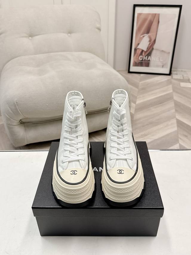 Size: 35-40 40.41 Custom-made Chanel latest 26K casual high-top boots, super pop