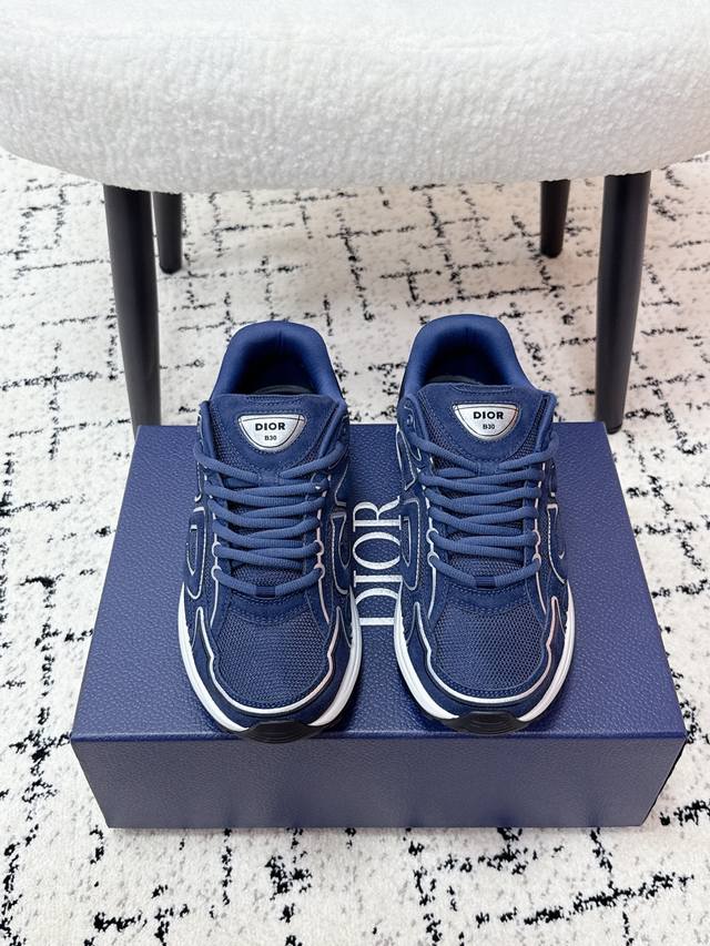 Top-tier version Dior 25 latest colorway B30 series reflective CD casual dad sne