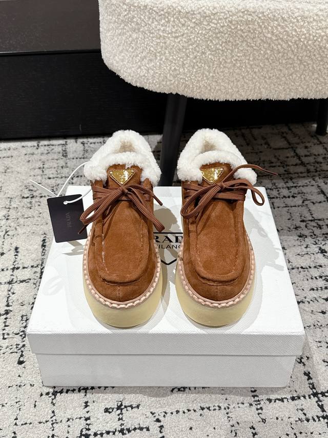 Retail Item Prada 25 Latest Thick-Soled Casual Wool Shoes These sneakers continu