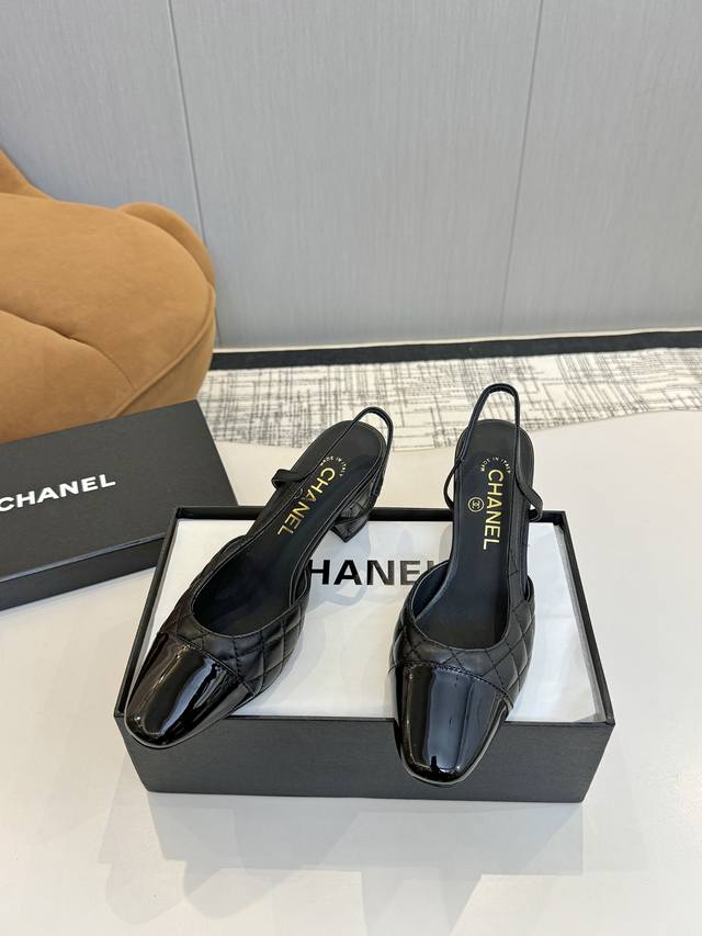 Chan*L Factory Price p Classic Slingback Chanel Sandals! Single Shoes! Just like