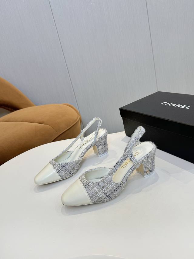 Chan*L Factory Price p Classic Slingback Chanel Sandals! Single Shoes! Just like
