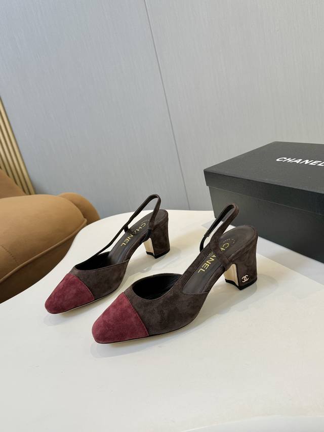 Chan*L Factory Price p Classic Slingback Chanel Sandals! Single Shoes! Just like