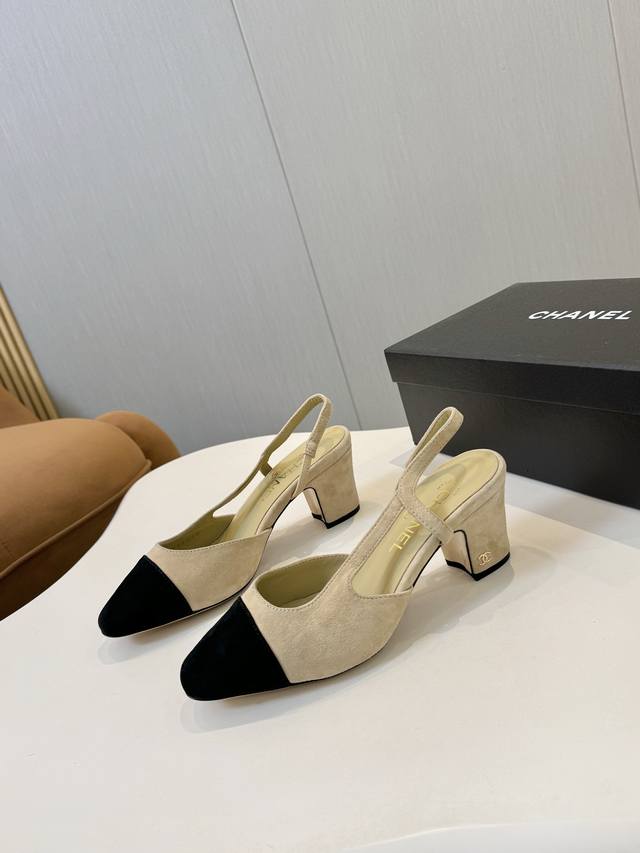 Chan*L Factory Price p Classic Slingback Chanel Sandals! Single Shoes! Just like