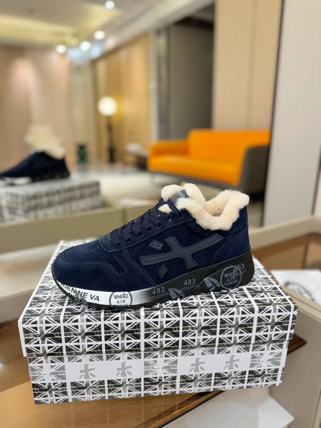 Price p: Premiata Lander Trainers (Lander Series Low-Top Retro Versatile Casual