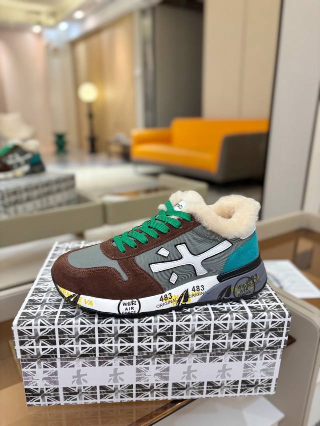 Price p: Premiata Lander Trainers Lander Series Low-Top Retro Versatile Casual T