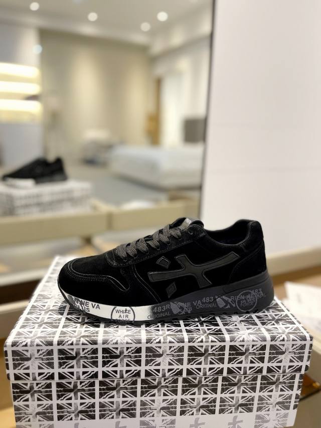 Price p: Premiata Lander Trainers (Lander Series Low-Top Retro Versatile Casual