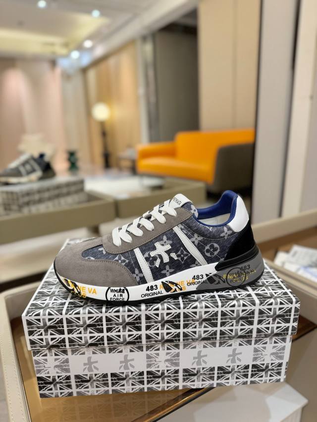 Price p: Premiata Lander Trainers Lander Series Low-top Retro Versatile Casual T