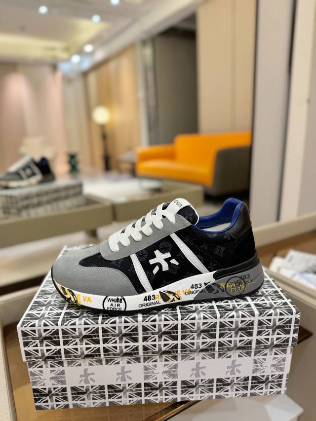 Price p: Premiata Lander Trainers Lander Series Low-Top Retro Versatile Casual T