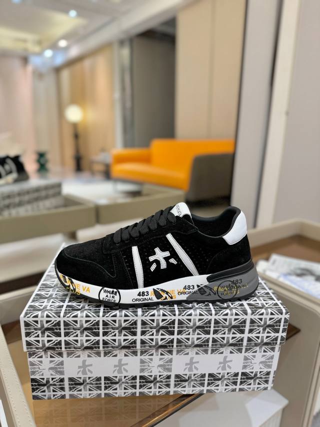 Price p: Premiata Lander Trainers Lander Series Low-Top Retro Versatile Casual T