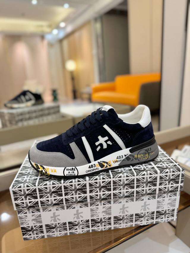Price p: Premiata Lander Trainers Lander Series Low-top Retro Versatile Casual T