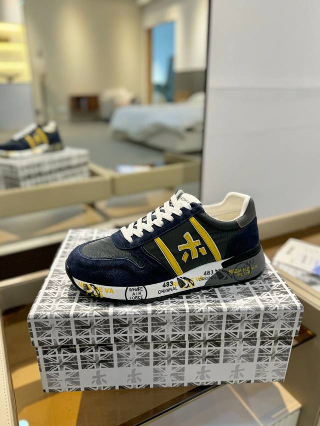 Price p: Premiata Lander Trainers Lander Series Low-Top Retro Versatile Casual T