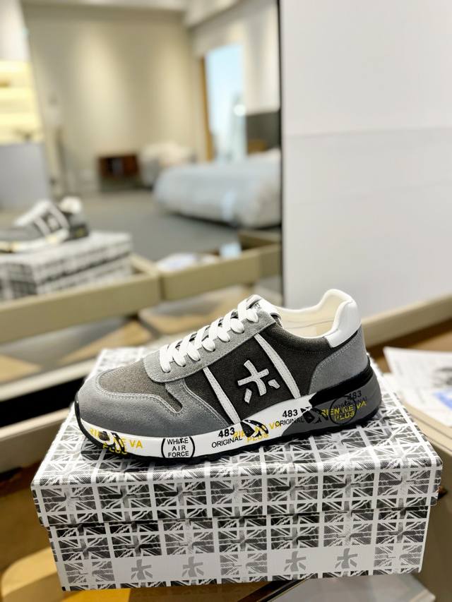 Price p: Premiata Lander Trainers Lander Series Low-top Retro Versatile Casual