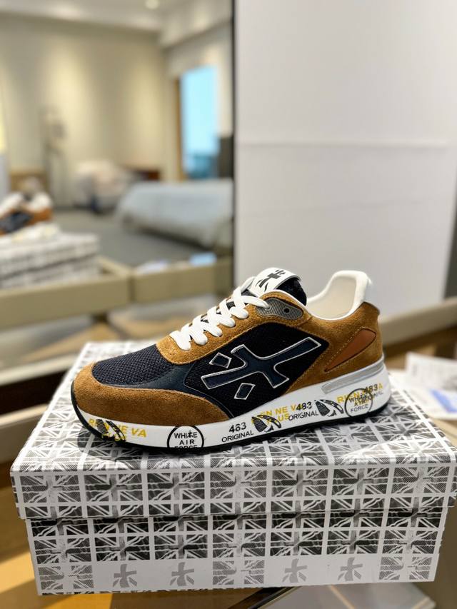 Price p: Premiata Lander Trainers Lander Series Low-top Retro Versatile Casual T