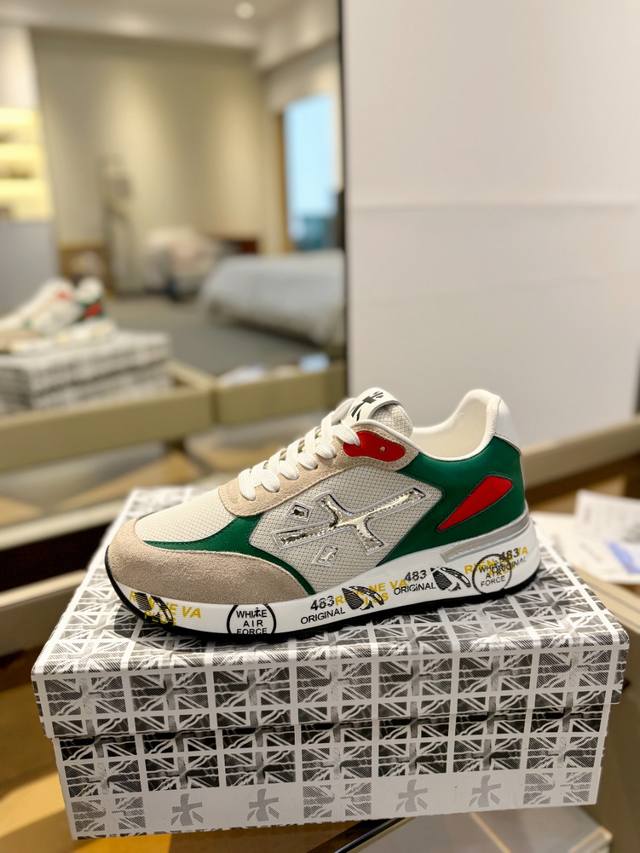 Price p: Premiata Lander Trainers Lander Series Low-Top Retro Versatile Casual T