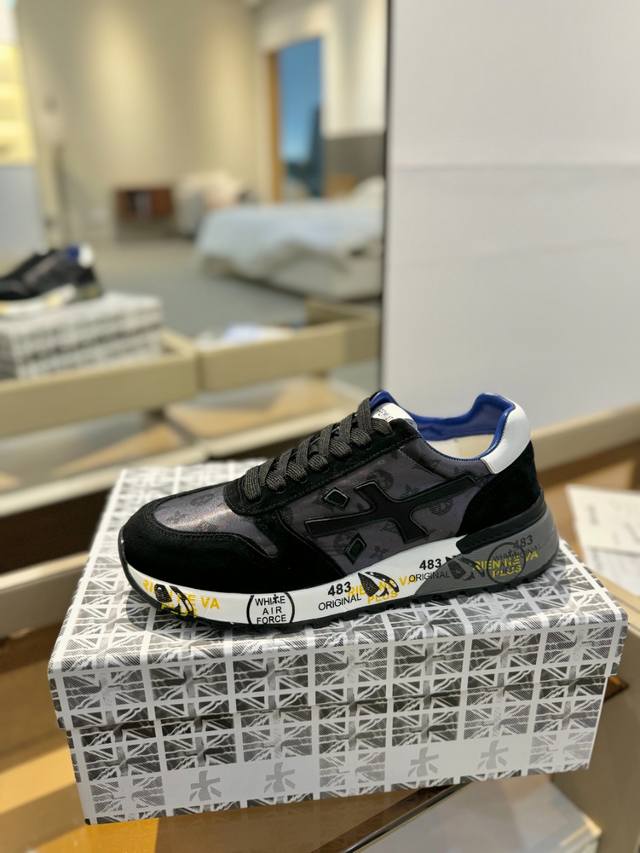 Price p: Premiata Lander Trainers Lander Series Low-Top Retro Versatile Casual T