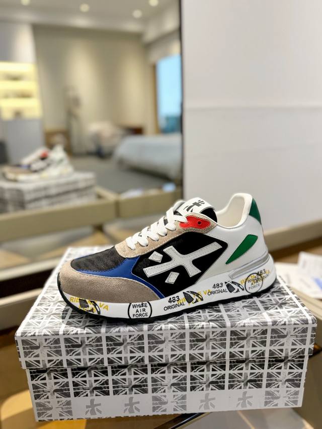 Price p: Premiata Lander Trainers Lander Series Low-top Retro Versatile Casual T