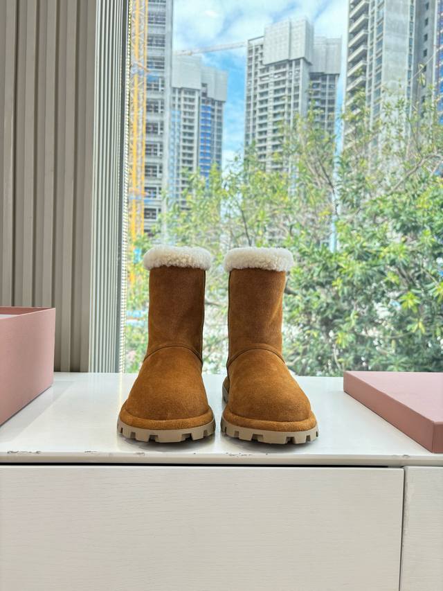 In Stock G741 Exclusive First Release Miu Miu Furry Slippers 2025 Autumn/Winter