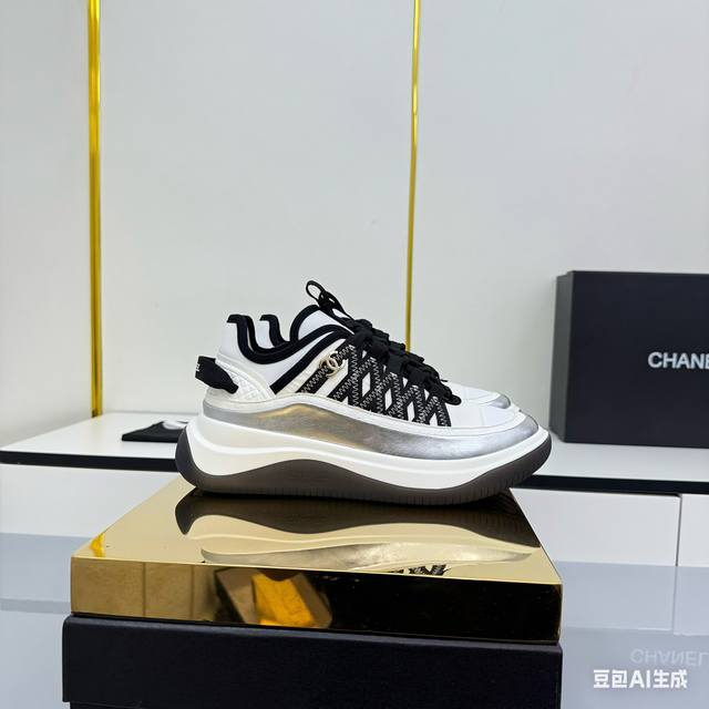 Women's Size Chanel Casual Platform Shoes 2025 Top-Tier Casual Sneakers This cl