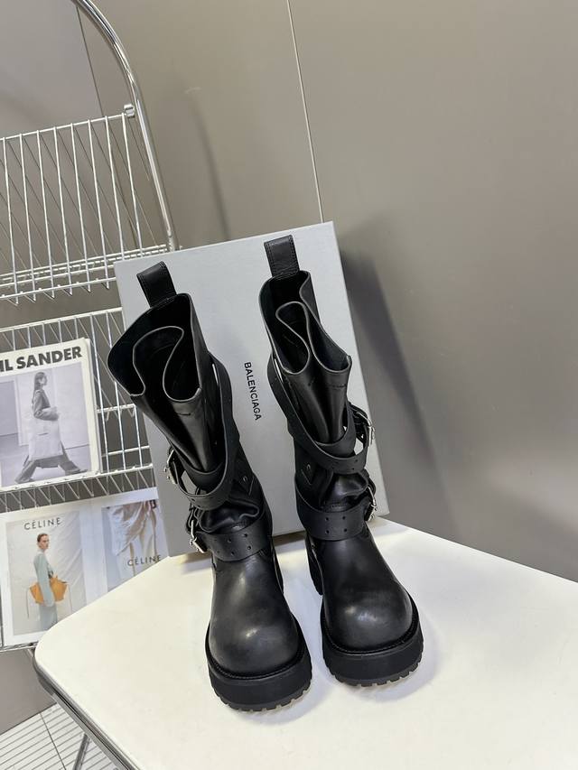 Men's 20 Balenciaga 25Fw Venom Couple High-Top Boots Mid-Calf Boots Please look