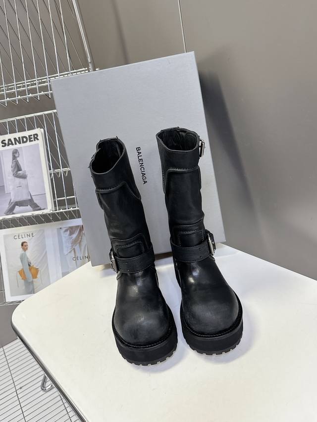 Men's 20 Balenciaga 25Fw Venom Couple High-Top Boots Mid-Calf Boots Please look