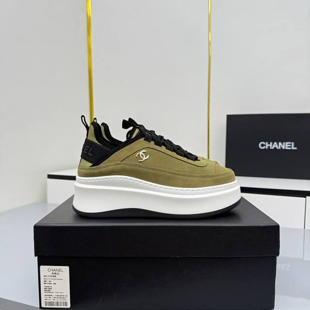 Women's Size Chanel Casual Platform Shoes 2025 Top-Tier Casual Sneakers This cla