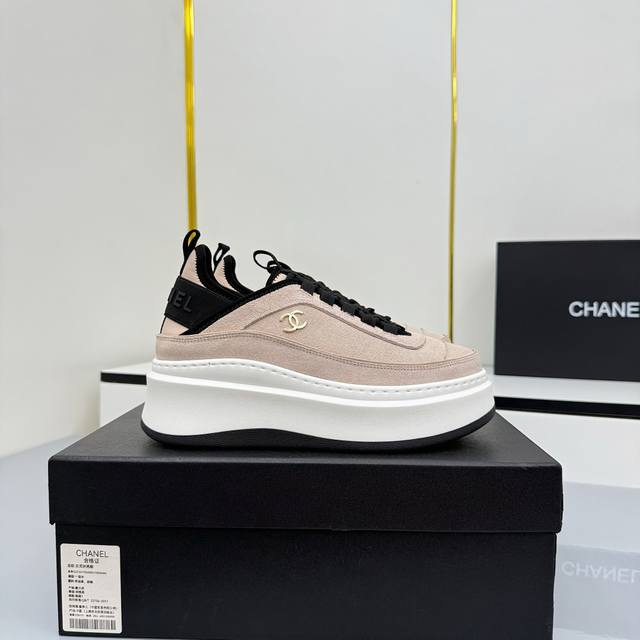 Women's Size Chanel Casual Platform Shoes 2025 Top-Tier Casual Sneakers This cl