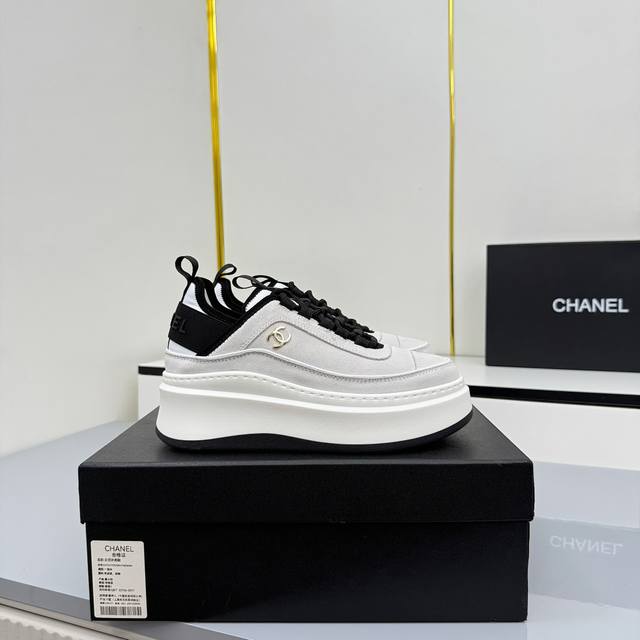 Women's Size Chanel Casual Platform Shoes 2025 Top-Tier Casual Sneakers This cla