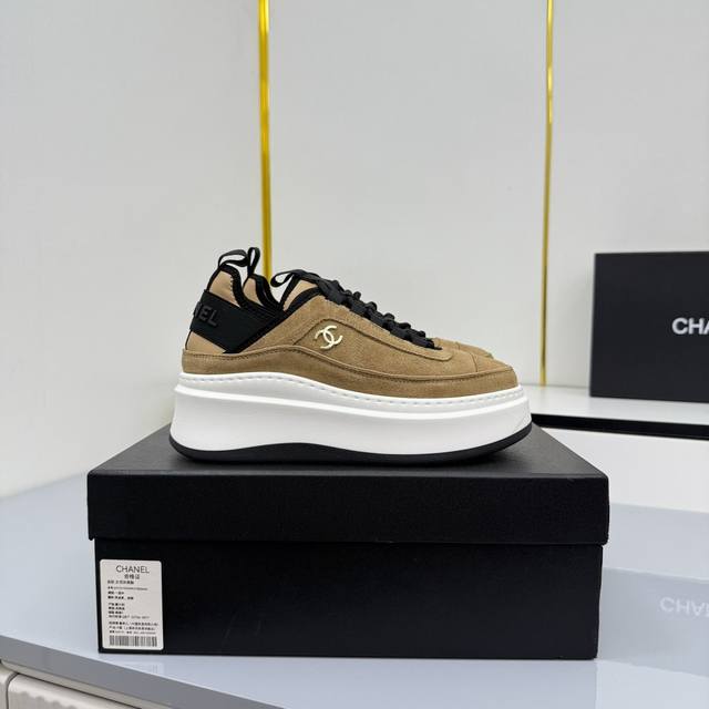 Women's Size Chanel Casual Platform Shoes 2025 Top-Tier Casual Sneakers This cla
