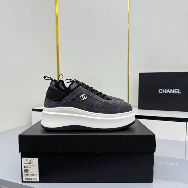 Women's Size Chanel Casual Platform Shoes 2025 Top-Tier Casual Sneakers This cla