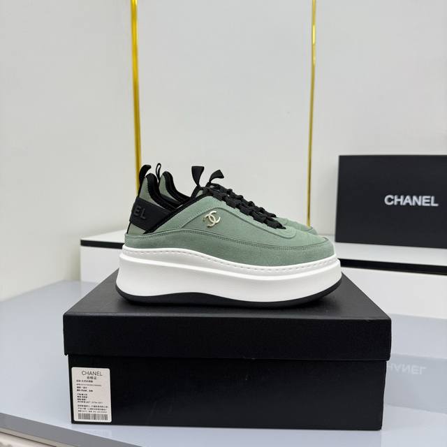 Women's Size Chanel Casual Platform Shoes 2025 Top-Tier Casual Sneakers This cla