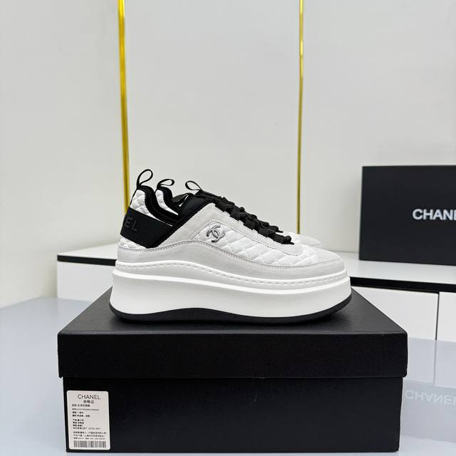 Women's Size Chanel Casual Platform Shoes 2025 Top-Tier Casual Sneakers This cla