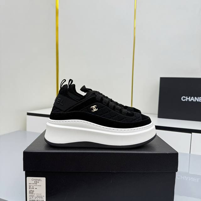 Women's Size Chanel Casual Platform Shoes 2025 Top-Tier Casual Sneakers This cla