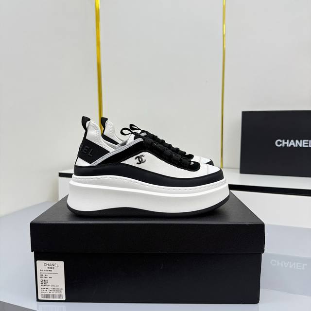 Women's Size Chanel Casual Platform Shoes 2025 Top-Tier Casual Sneakers This cla