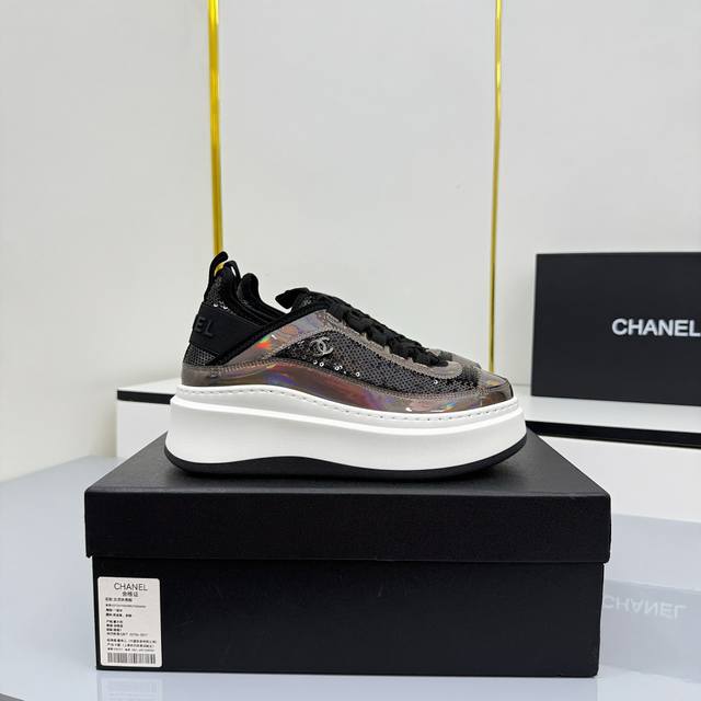 Women's Size Chanel Casual Platform Shoes 2025 Top-Tier Casual Sneakers This cla