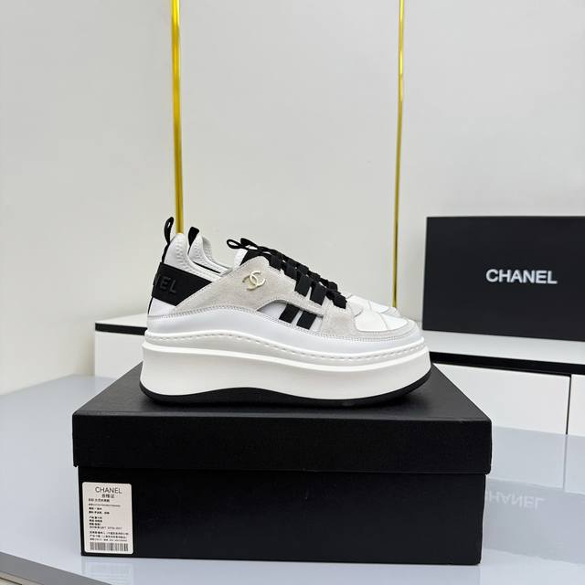 Women's Size Chanel Casual Platform Shoes 2025 Top-Tier Casual Sneakers This cla