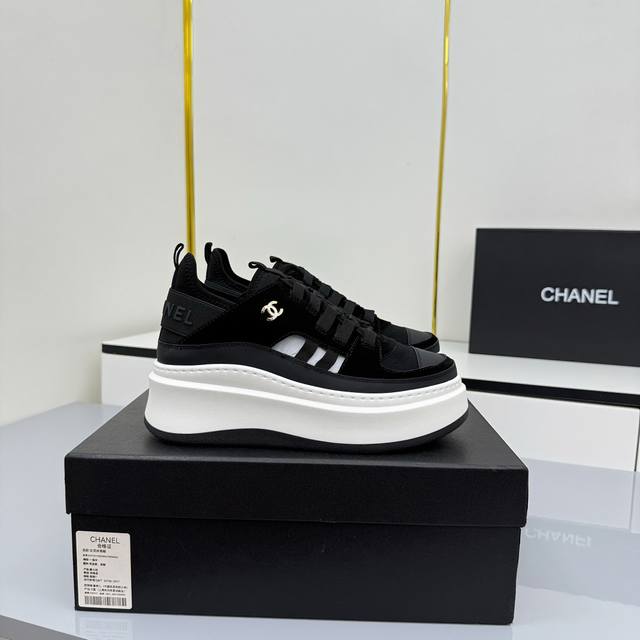 Women's Size Chanel Casual Platform Shoes 2025 Top-Tier Casual Sneakers This cla