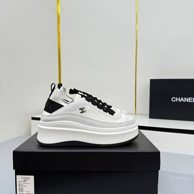 Women's Size Chanel Casual Platform Shoes 2025 Top-Tier Casual Sneakers This cla